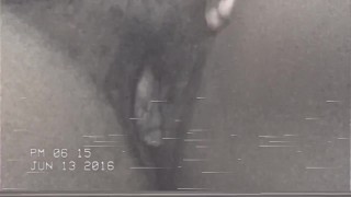Shy Masked Girl Touches Herself (In Camcorder)