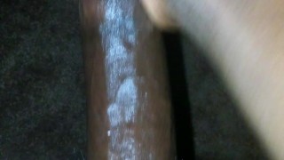 Ebony male cums a lot