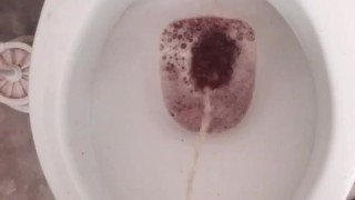 Uncut English chav pissing