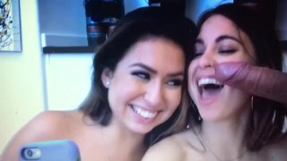 2 girls loving the facial they got