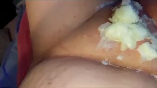 Pouring hot wax all over my balls