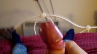 Uncut UK skater blows a huge wanking load