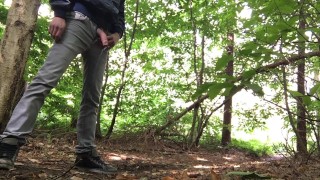 pissing with seme erection