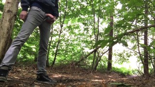 pissing with seme erection