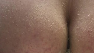 Overstretched male rides his 3.5" Tilapia Butt Plug