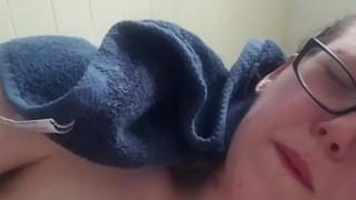 Slut Milf Masturbates with a Hairbrush After Her Shower
