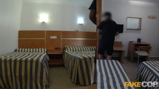 Sexy Spanish Blonde exhibitionist fucked by Policeman