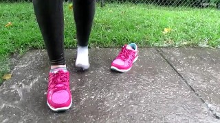 Puddle Splashing with Sneakers. XXSMILEY