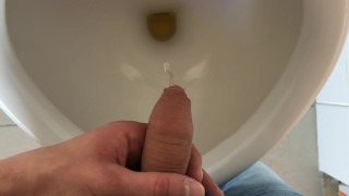 urinal + pee + boy
