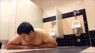 Chub Boy Playing In The School Restroom (Old Video)