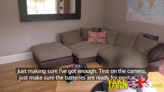 FakeAgentUK Perfect ass and tits ebony chick demands good hard fucking