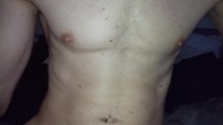 Hot muscle twink rubbing cock early in the morning big dick