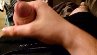 Young Guy With Amazing Uncut Cock Jerks Off In His Boxers And Cums Hard