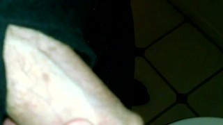 Uncut Guy With Beautiful Cock Pissing In Toilet