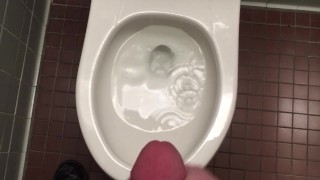 Cumshot On The Office Toilet