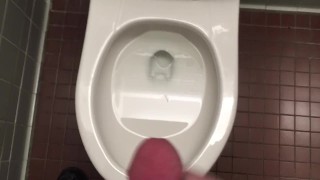 Cumshot On The Office Toilet