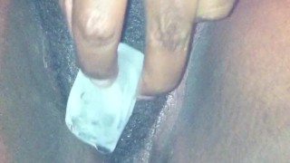 COOLING OFF WITH ICE CUBE IN MY PUSSY