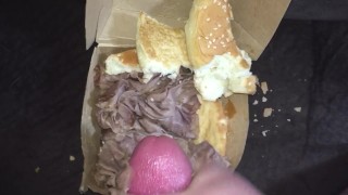 When A Roast Beef Sandwich Reminds You Of Your Ex's Pussy So You Fuck It