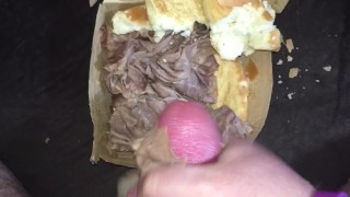 When A Roast Beef Sandwich Reminds You Of Your Ex's Pussy So You Fuck It