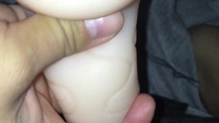 FTM Transman Fucking Fleshlight With Pumped Cock Cum Inside Pussy