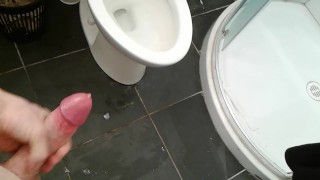 another big load on my black tile w a smile & goatee