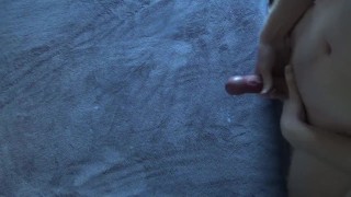 Young Guy Moans And Cums Hard On His Bed - JohnnyIzFine