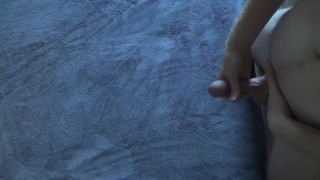 Young Guy Moans And Cums Hard On His Bed - JohnnyIzFine