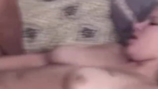 Busty vintage babe doggystyled and facialized