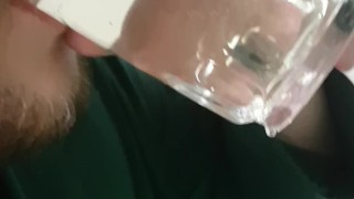 Gagging on dirty pee water