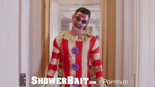 ShowerBait - CREEPY Clown Makes Porn Debut on Halloween