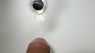 Pissing before washing my sensitive cock head