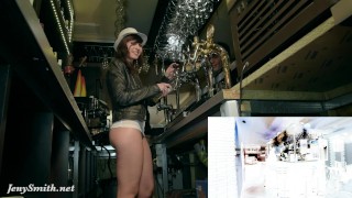 Jeny Smith naked barmaid on duty