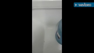 Hanging water jug off my balls