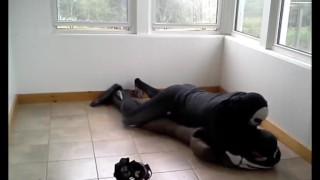 skeleton humps and jerks off frogman