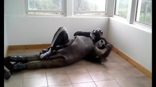 skeleton humps and jerks off frogman