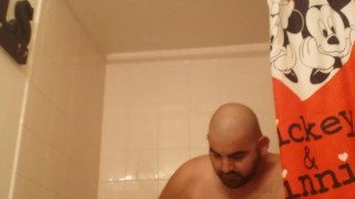 Finishing up in the shower
