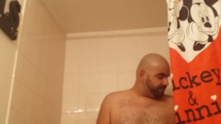 Finishing up in the shower