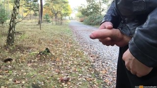when some boys are alone in the forest they take a piss or jerking off