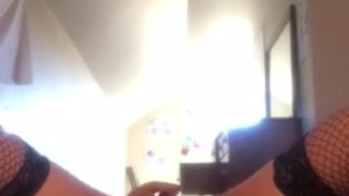 Trans-FTM fucks cum covered pussy