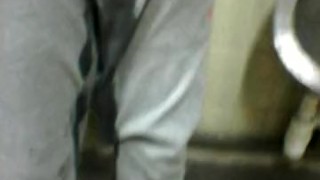 chav pissing pants, wanking naked in public toilets