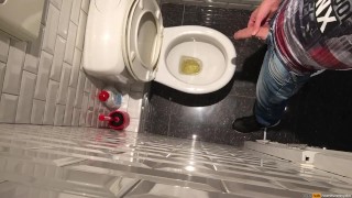 Pissing with a semi erection