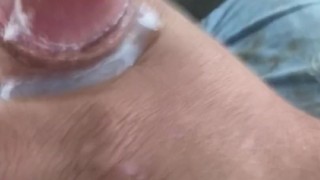 Jacking off in tractor