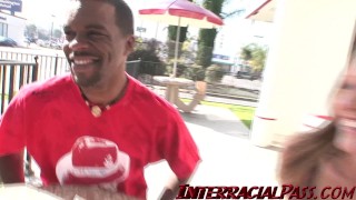 Sweet Emily gets pounded by some big black cock!