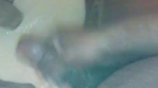 Stroking in the shower