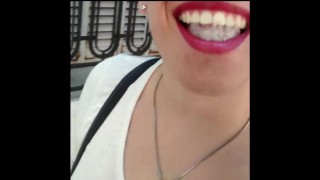 She surprised me going for a walk! (after I came in her mouth)