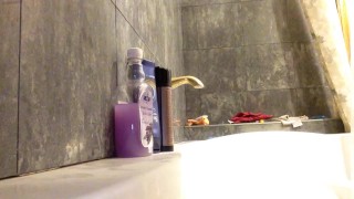 I love to piss on things! This time shampoo bottles...