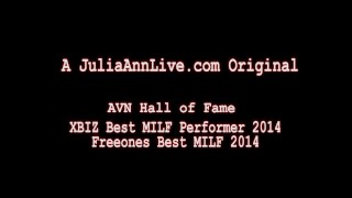 Hot Milf Julia Ann Masturbates with Big Dildo!