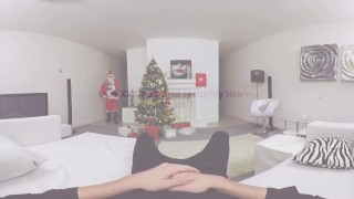 VR BANGERS- Five Grils Merry XxXMas treat full of joy and sex