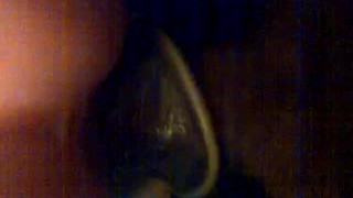 me fucking my toy pussy with female condom in