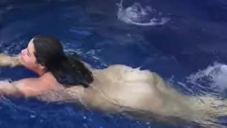 Sexy teen strips,Her dad ALMOST CAUGHT US! Sexy poolside strip and swim